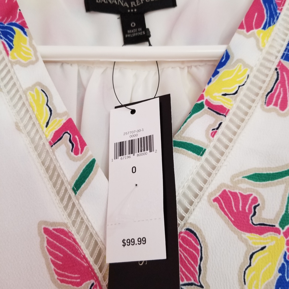 Banana Republic Floral Dress - Pink, Yellow, Blue - Picture 2 of 4